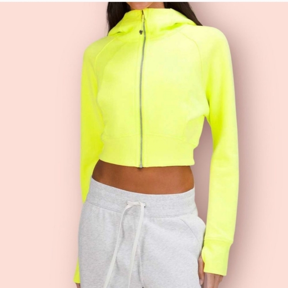 lululemon athletica Tops - LULULEMON FULL ZIP CROPPED SCUBA HOODIE